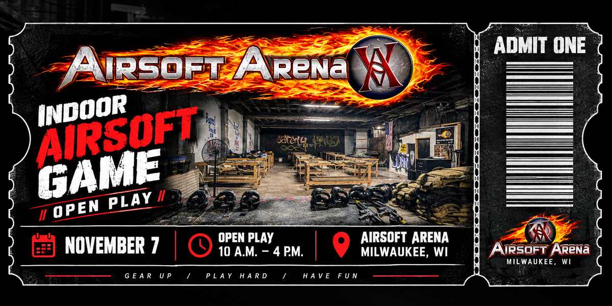 AIRSOFT ARENA SPECIAL OPEN PLAY PRICE ONLY FOR 11/7